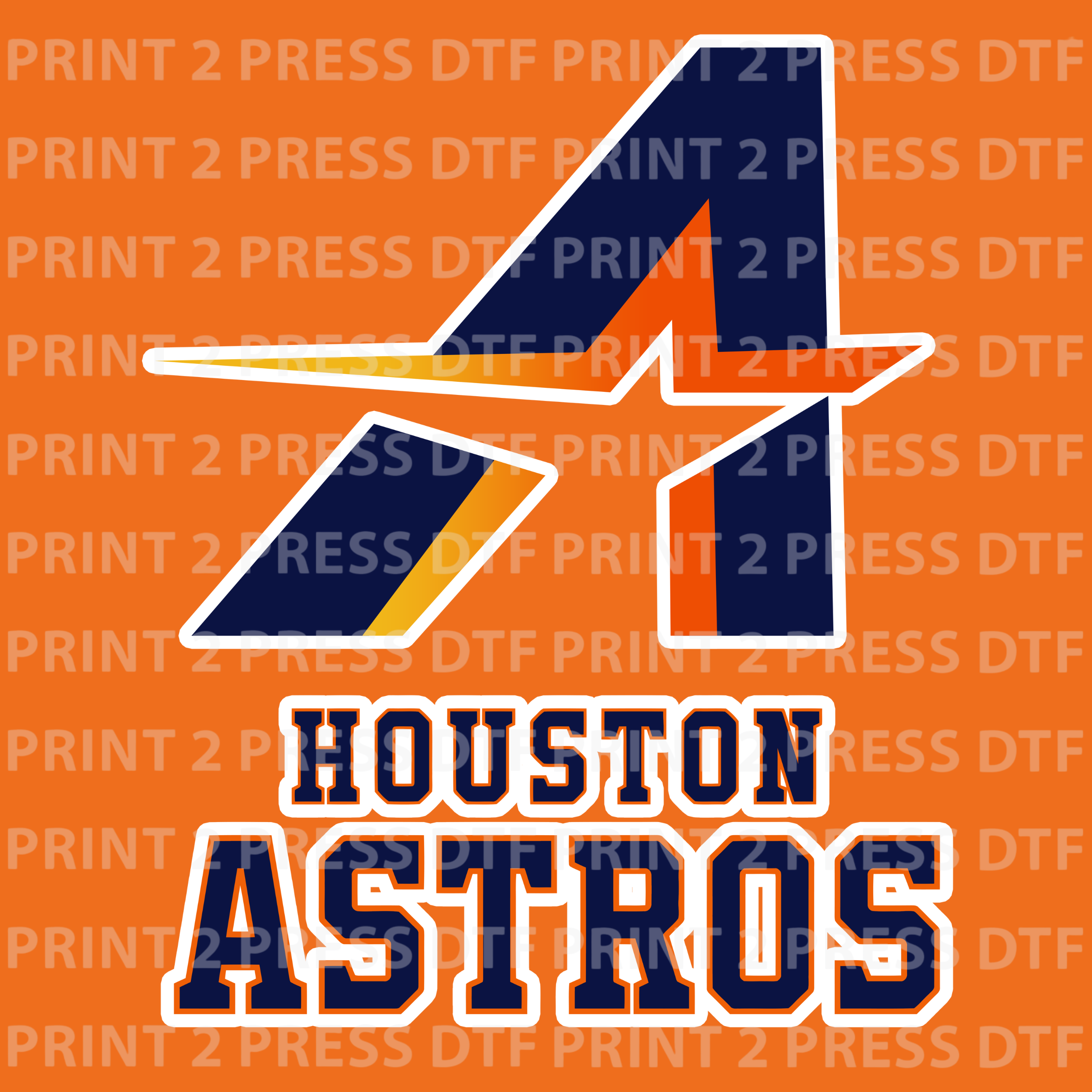 Houston Astros DTF Transfers  – Print2Press