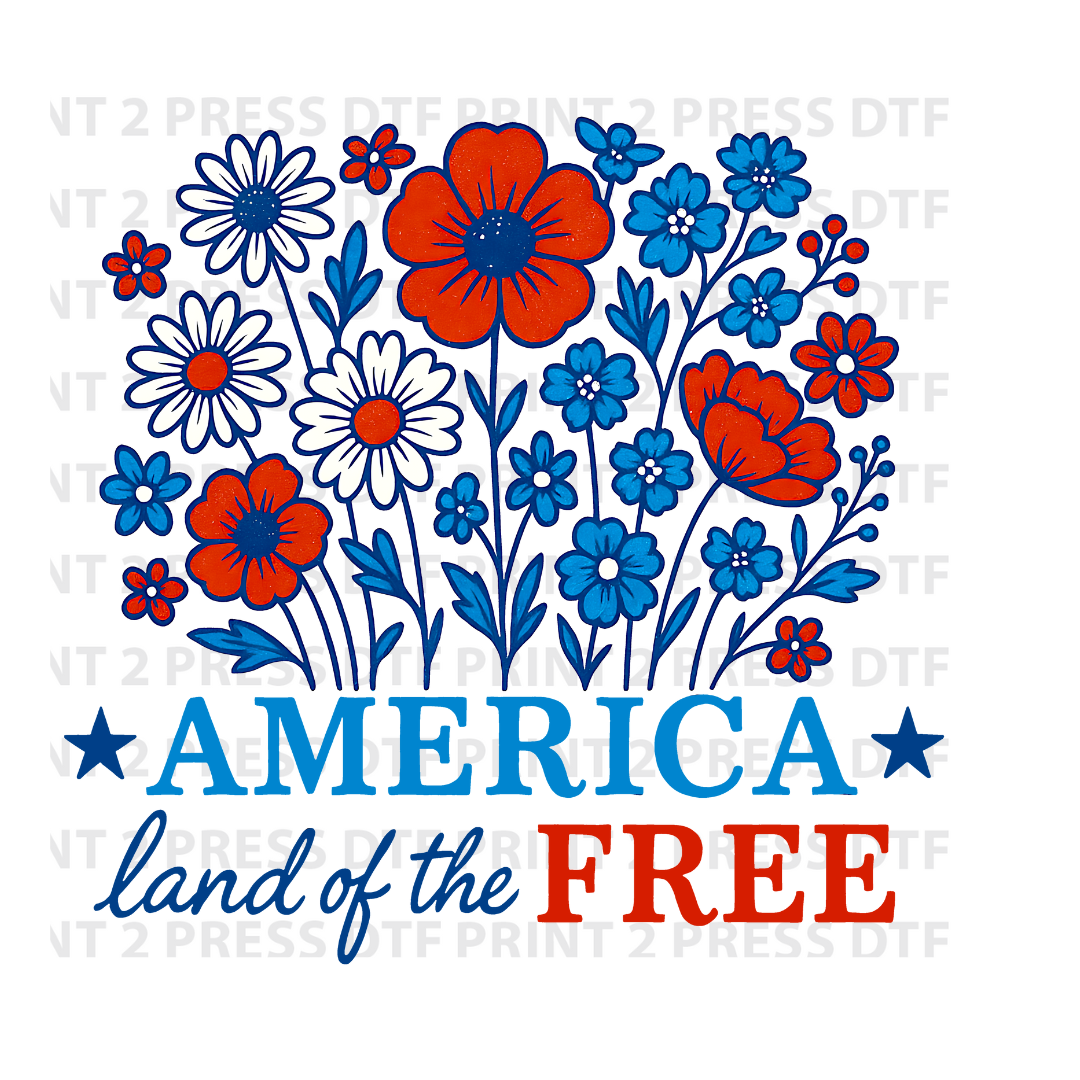 Floral America Land of the Free