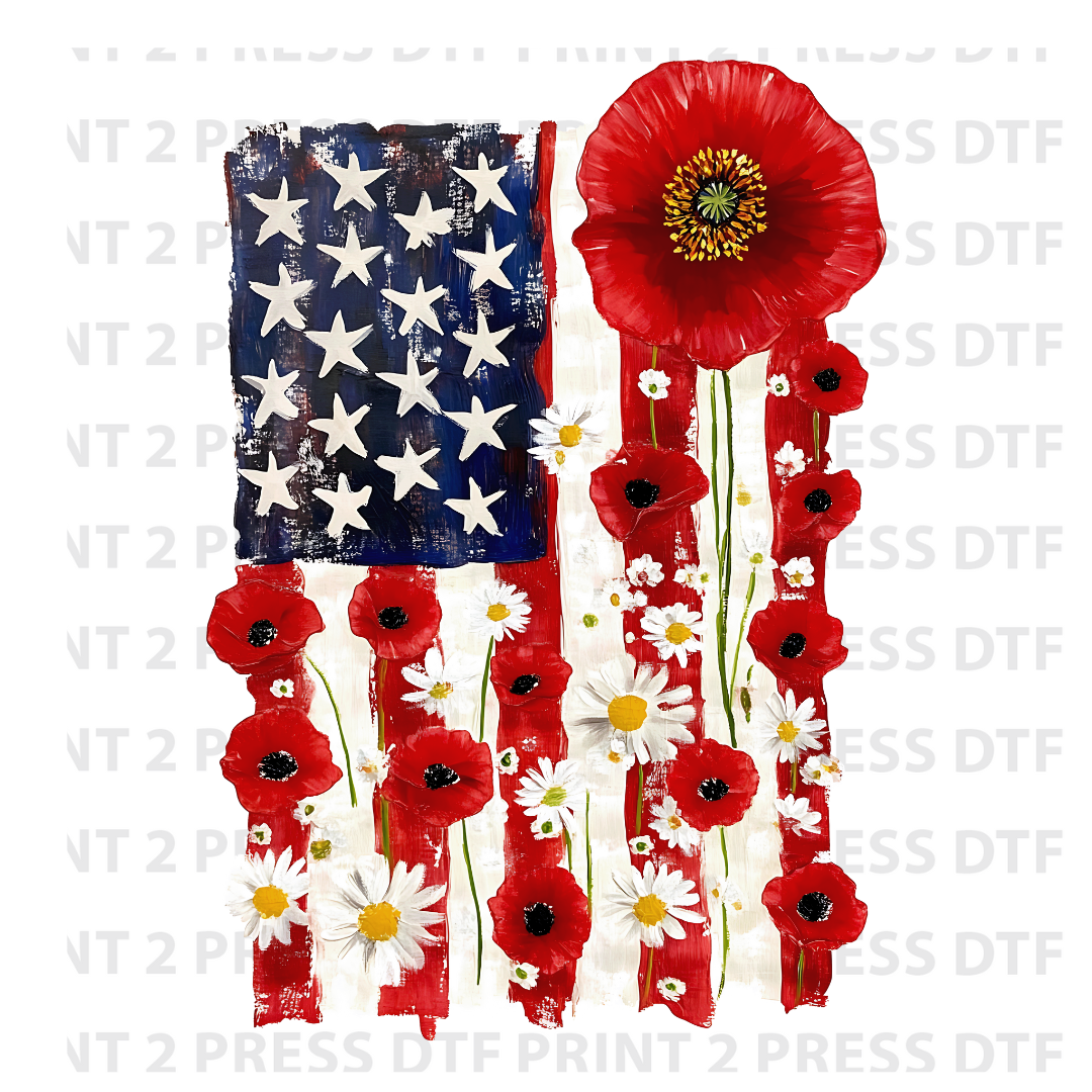 Flag with Daisies