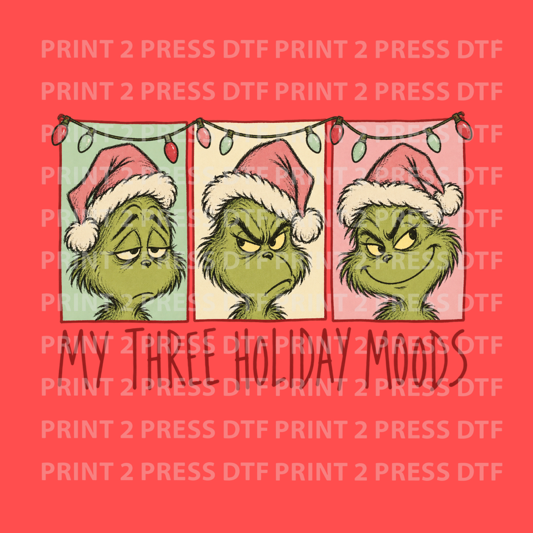 My Three Holiday Moods Grinch