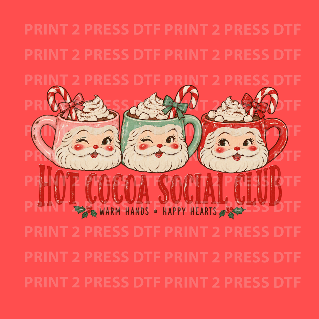 Hot Cocoa Social Club (Santa Mugs)