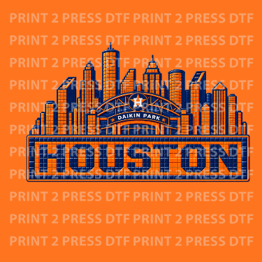 Houston Navy Brick Tile w Skyline