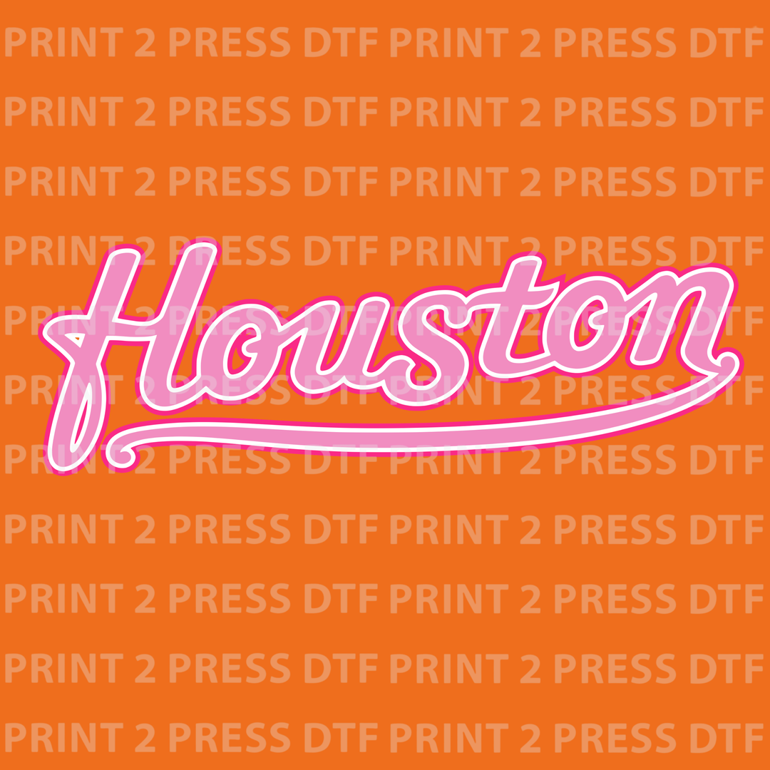 Houston Pink Cursive