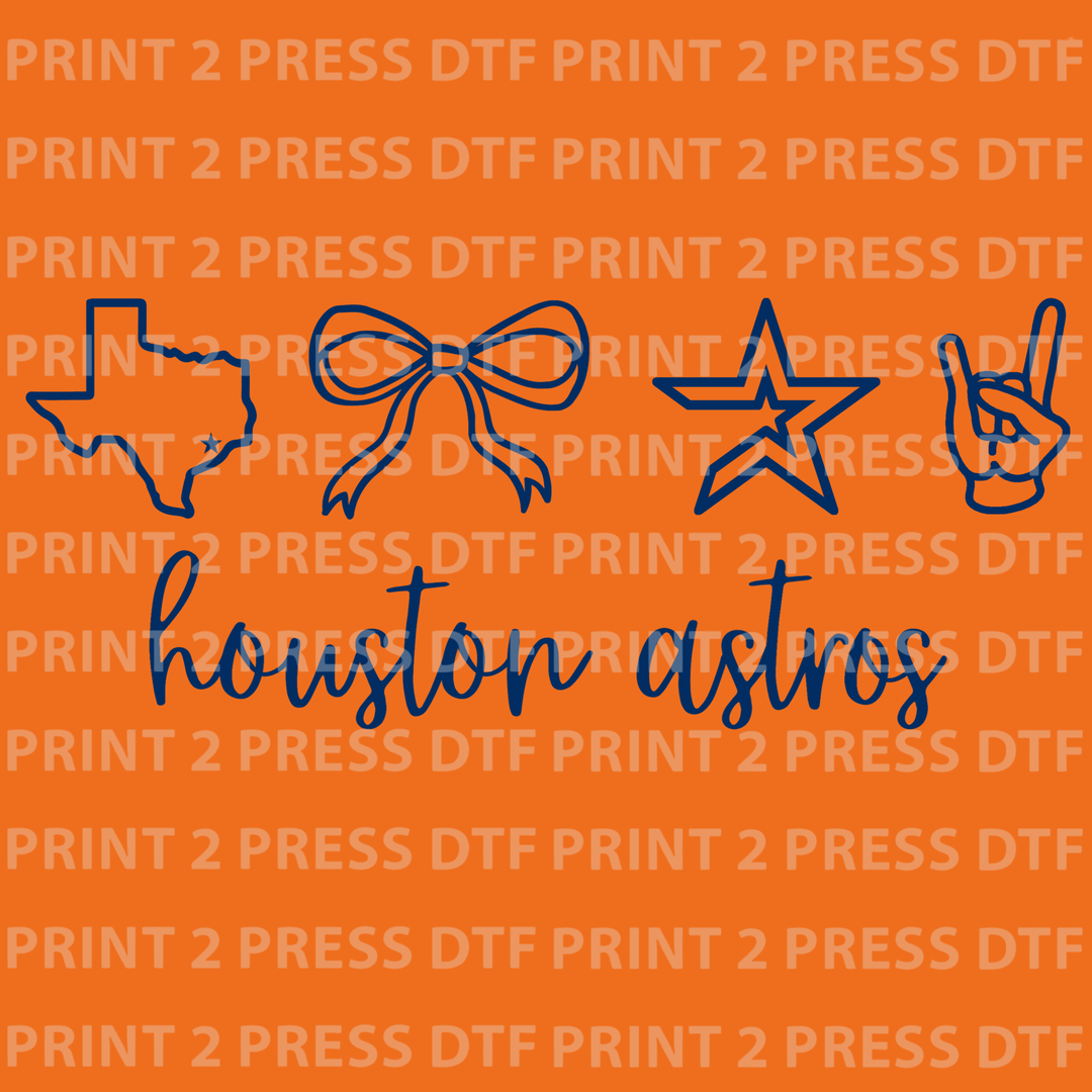 Outline TX, Bow, Stros, Htown (Navy)