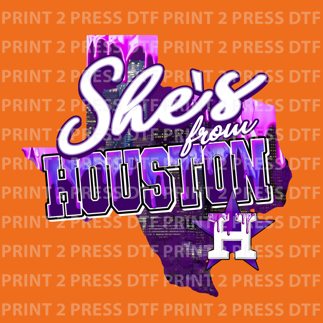 She's from Houston Purple Skyline