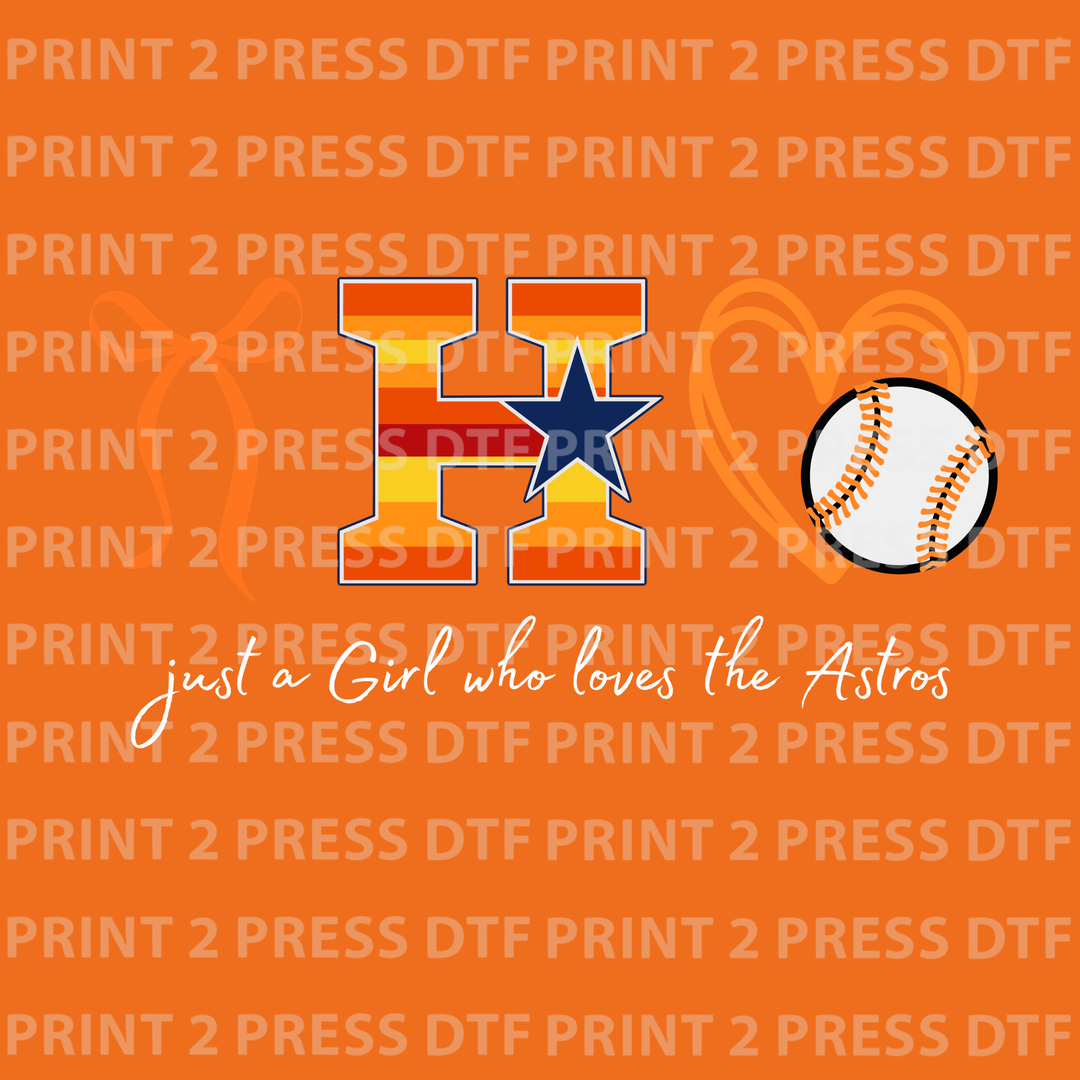 Just A Girl Who LOves The Astros White Letters