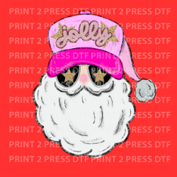 Pink Jolly Trucker Santa