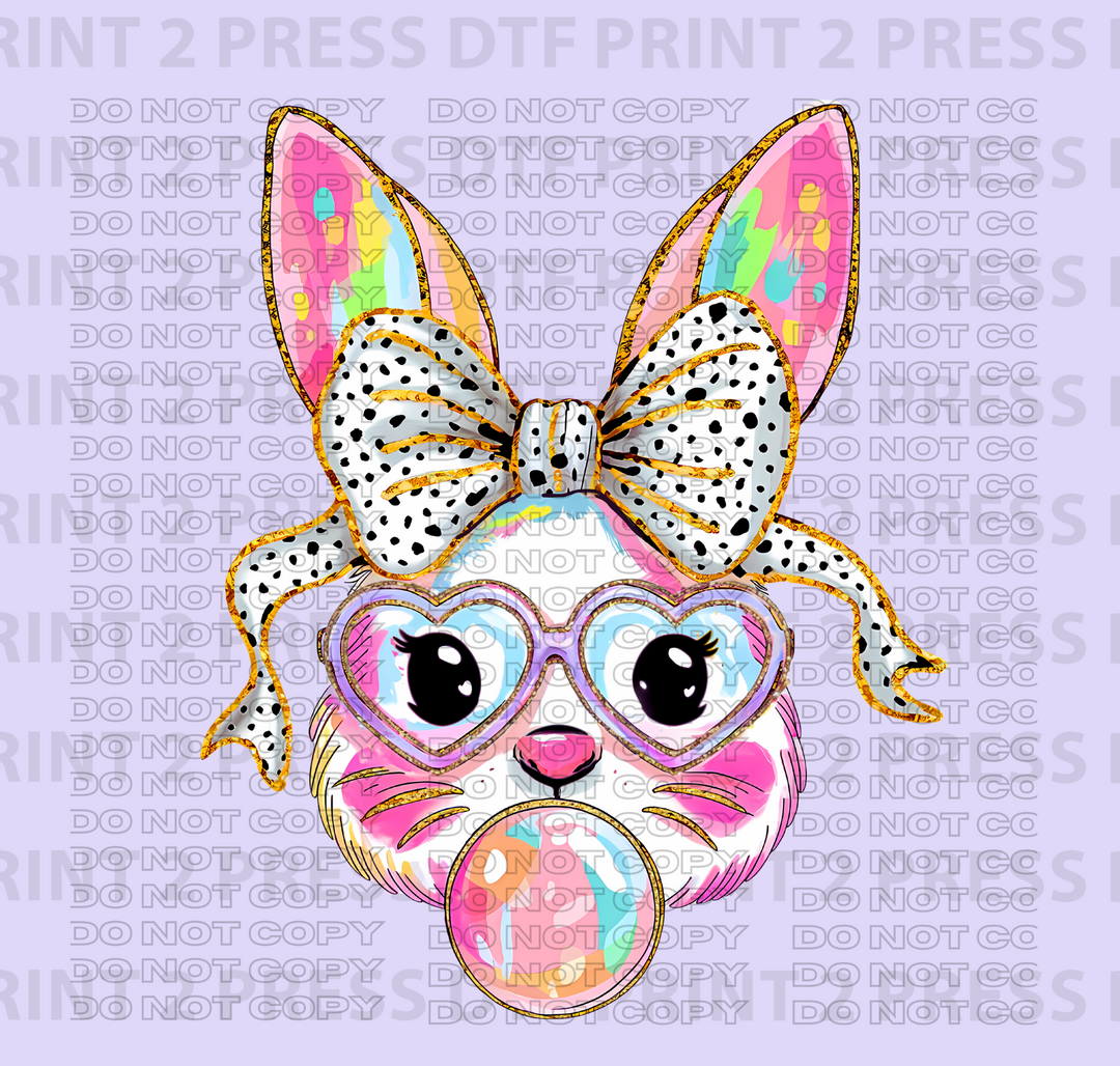Speckled Bow Bunny Bubble
