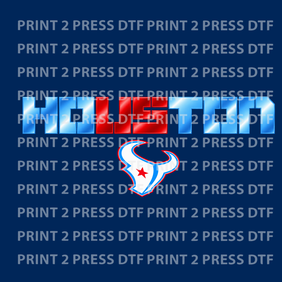 Houston w Bull Columbia Blue and Red