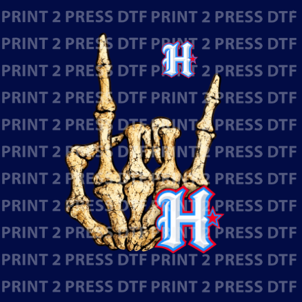 Bone Hand Skull w new H ( 2 pieces)