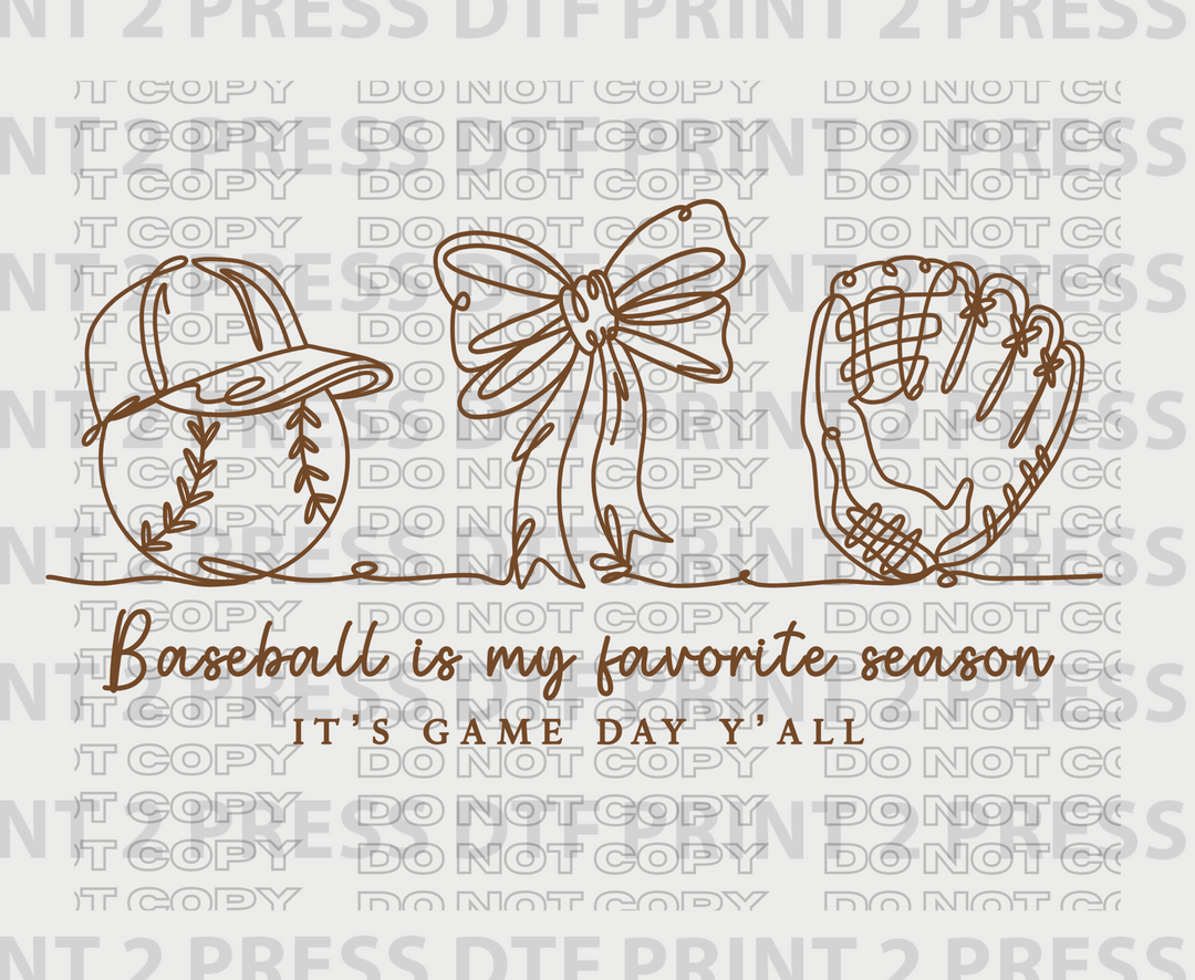 Baseball is my Favorite Season (Biege Letters)