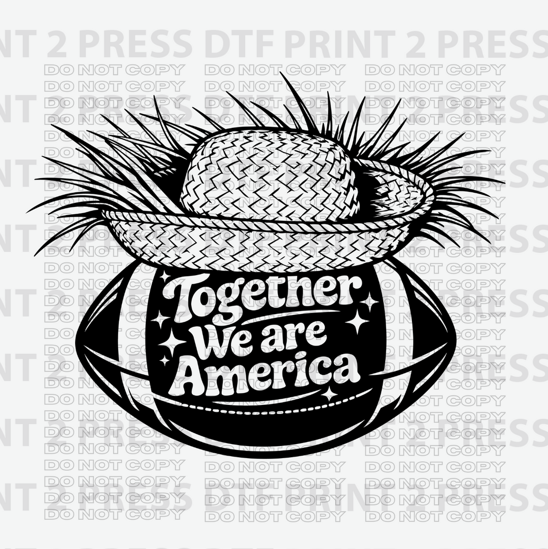 Together We Are America w Straw Hat