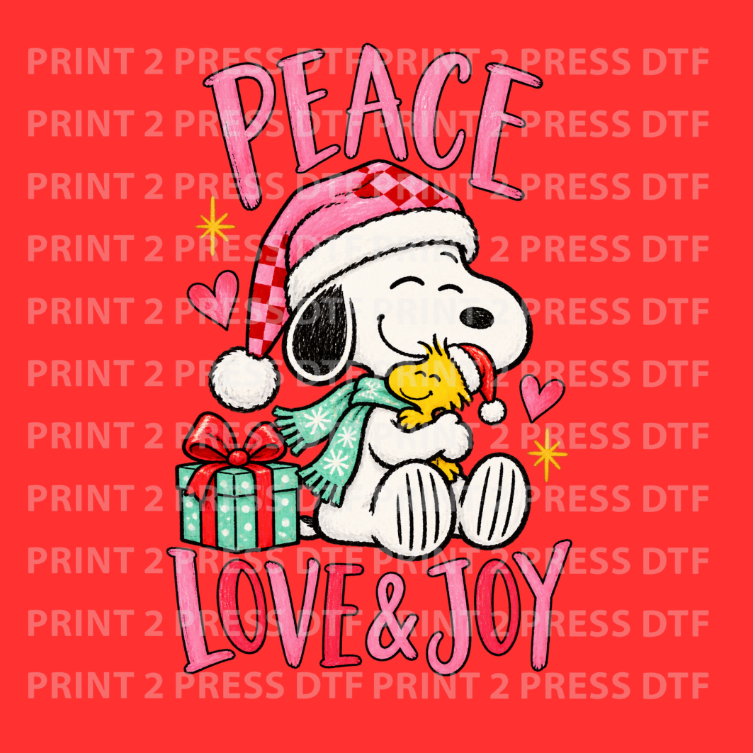 Snoopy Peace Love & Joy