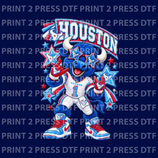 Houston Mascot Toro White New Jersey