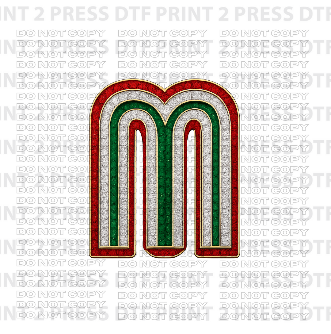 M For Mexico Diamond Pendant