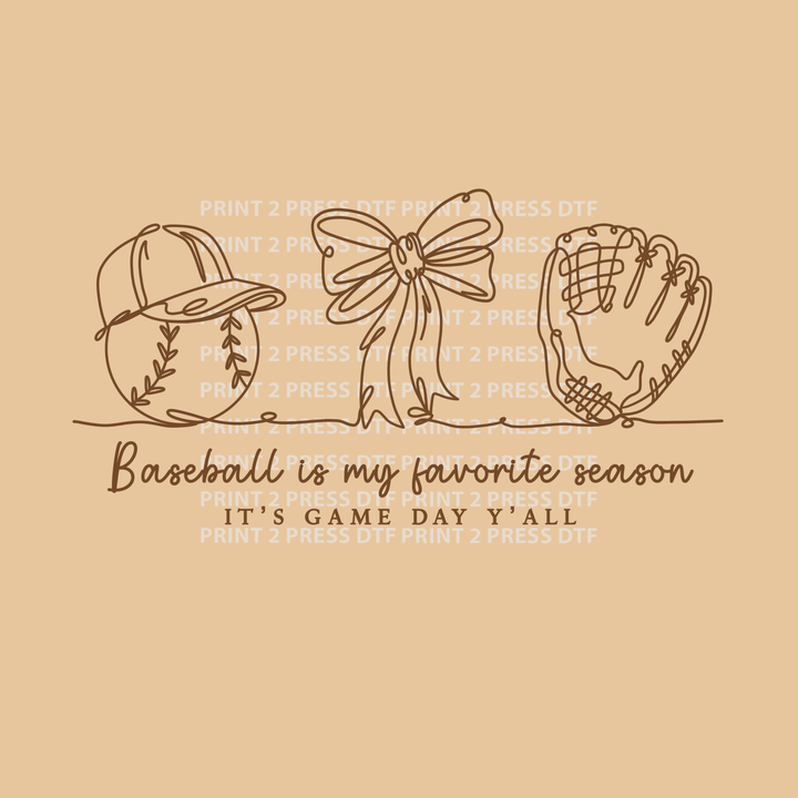 Baseball is my Favorite Season (Outlined images)