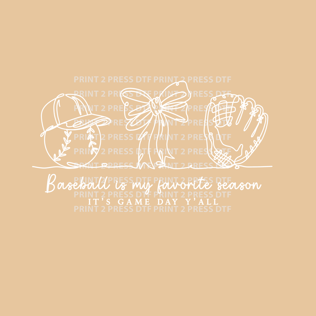 Baseball is my Favorite Season (Outlined images)