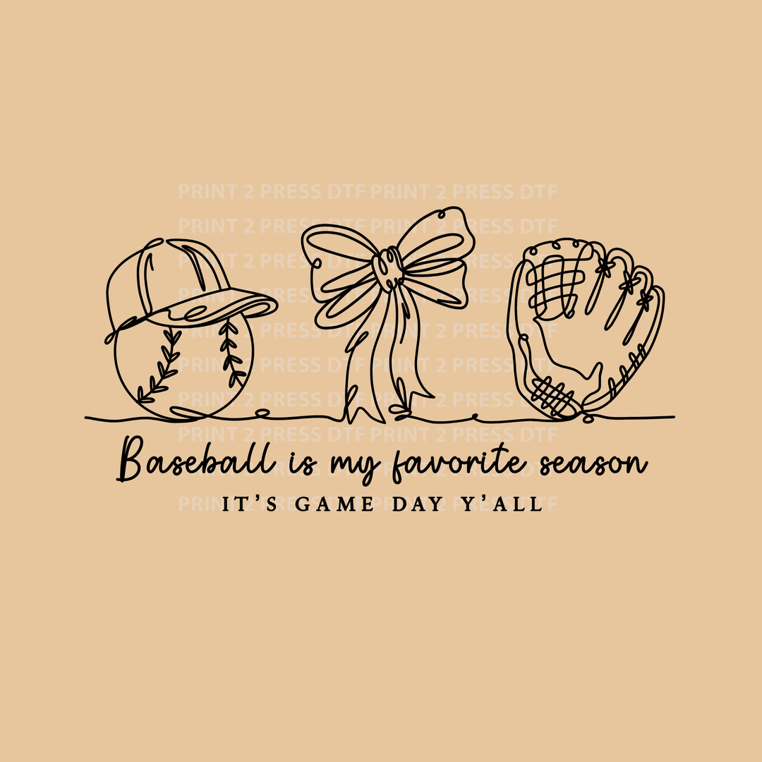 Baseball is my Favorite Season (Outlined images)