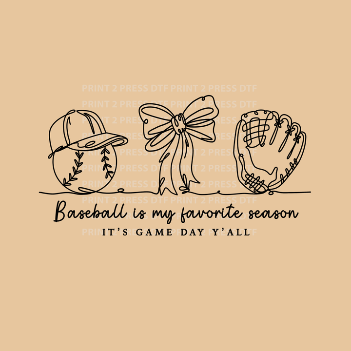 Baseball is my Favorite Season (Outlined images)