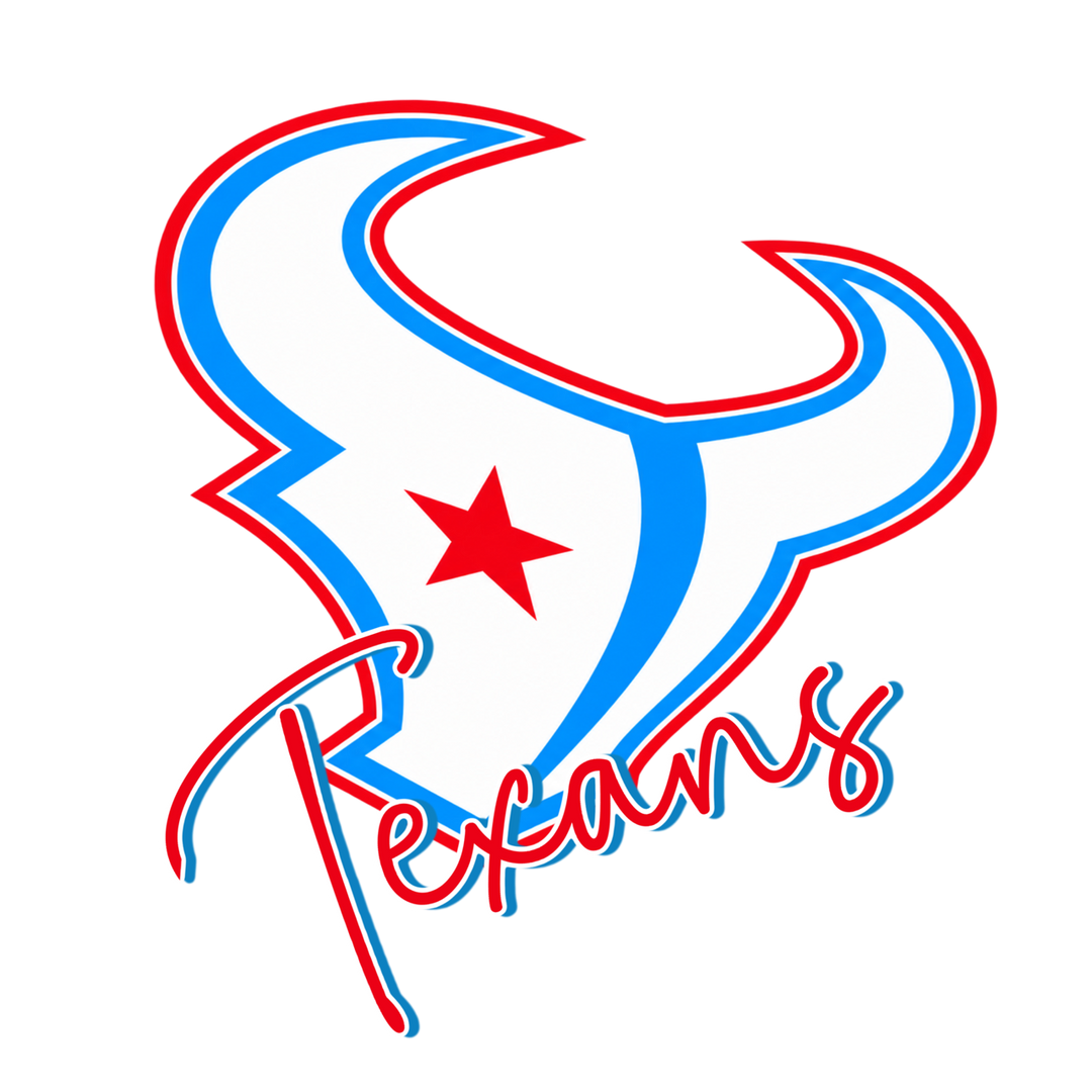 Columbia Blue Toro Texans Letters